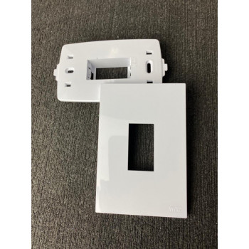Placa 1 Módulo Vertical com Suporte 4x2 - RECTA BRANCO GLOSS